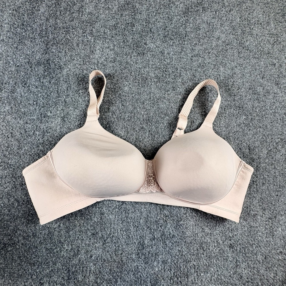 Vanity Fair Beauty Back Bra Women's 42C Nude Wireless Full Figure Smoothing Lace